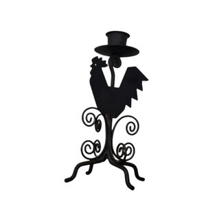 Rooster candlestick holder